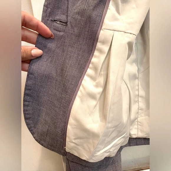 Banana Republic Blue Grey One Button Classic Blazer Jacket Size 0 XS - Picture 4 of 12